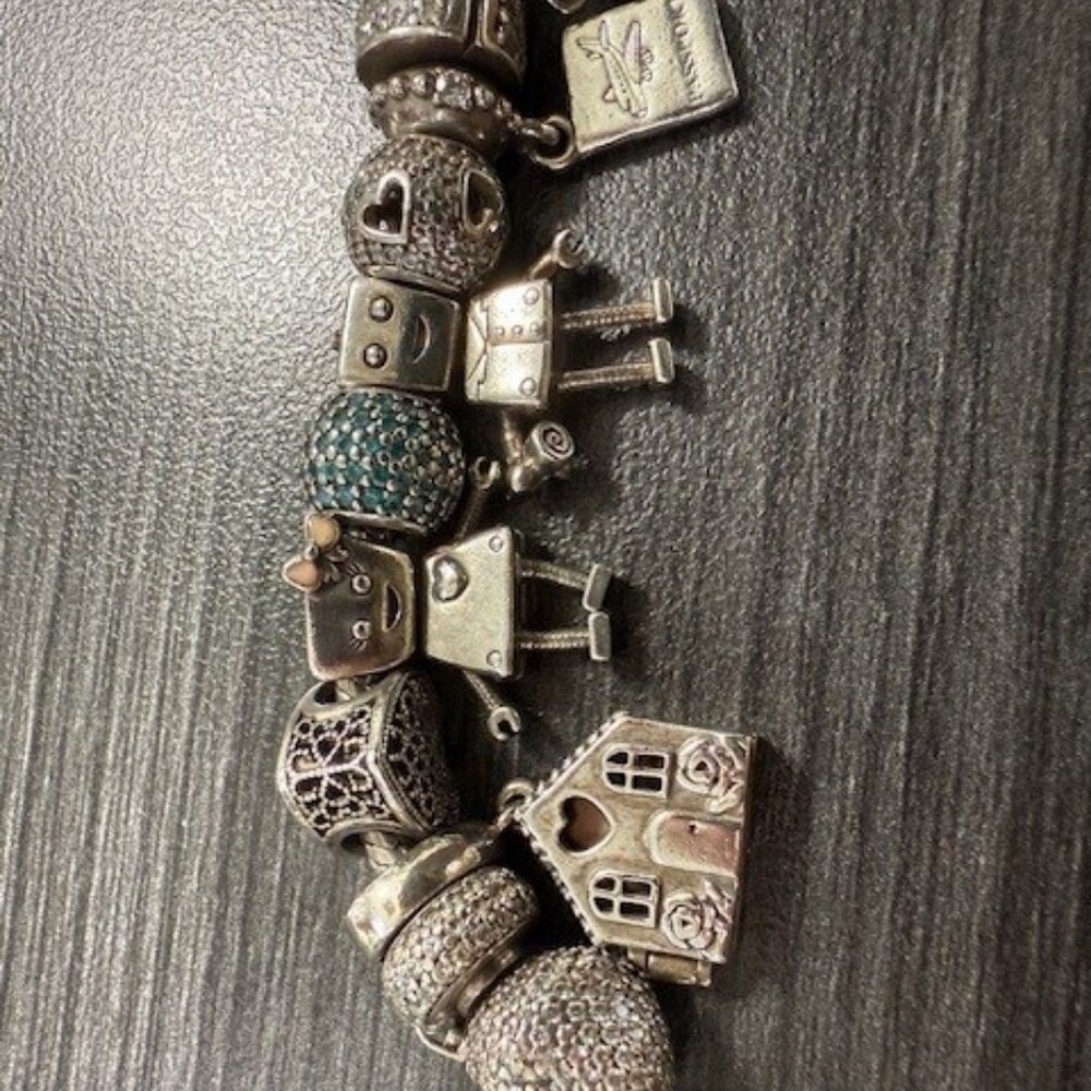 Authentic S925 Pandora Bracelet with 30 charms in excellent Preloved condition - Picture 2 of 9
